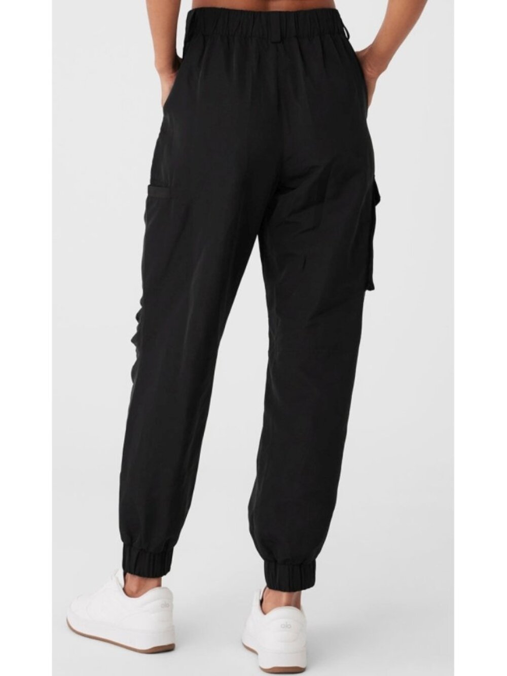 Alo High-Waist Break Line Joggers Black Hi-Rise Waisted Hiking Outdoor Traveling - Picture 2 of 9
